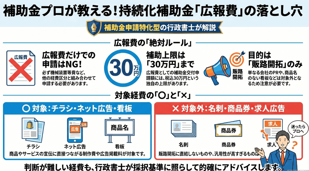 小規模事業者持続化補助金の対象である広報費とは