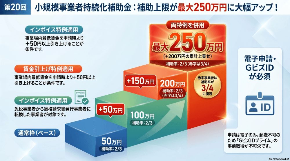 2026年第20回公募の小規模事業者持続化補助金と賃金引上げ特例を大田区・品川区の行政書士が解説